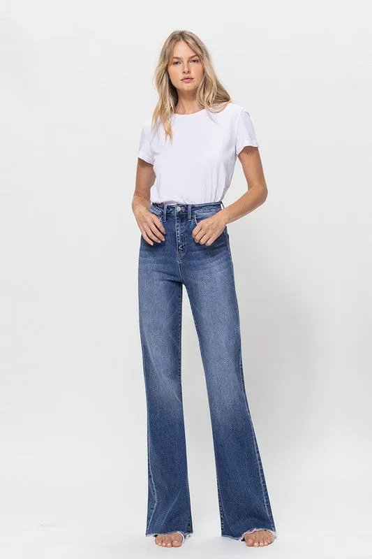 Flying Monkey Super High Rise Relaxed Flare Jeans