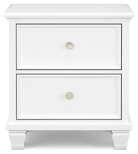 Fortman Full Panel Bed with Mirrored Dresser, Chest and Nightstand