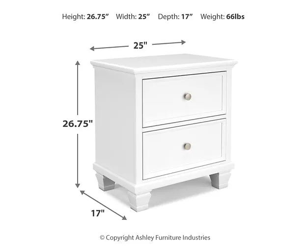 Fortman Full Panel Bed with Mirrored Dresser, Chest and Nightstand