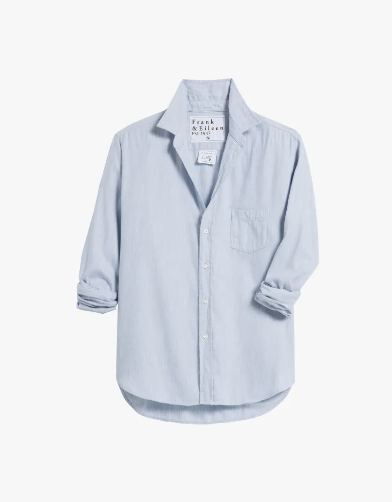 Frank & Eileen "Eileen" Relaxed Button Up Shirt in Gray Blue (Italian Cashmere Touch)