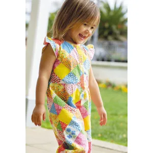 Frugi Etta Infant Playsuit Pg99i Patchwork
