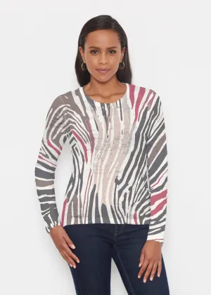 Fruity Stripes Neutral (14305) ~ Signature Long Sleeve Crew Shirt