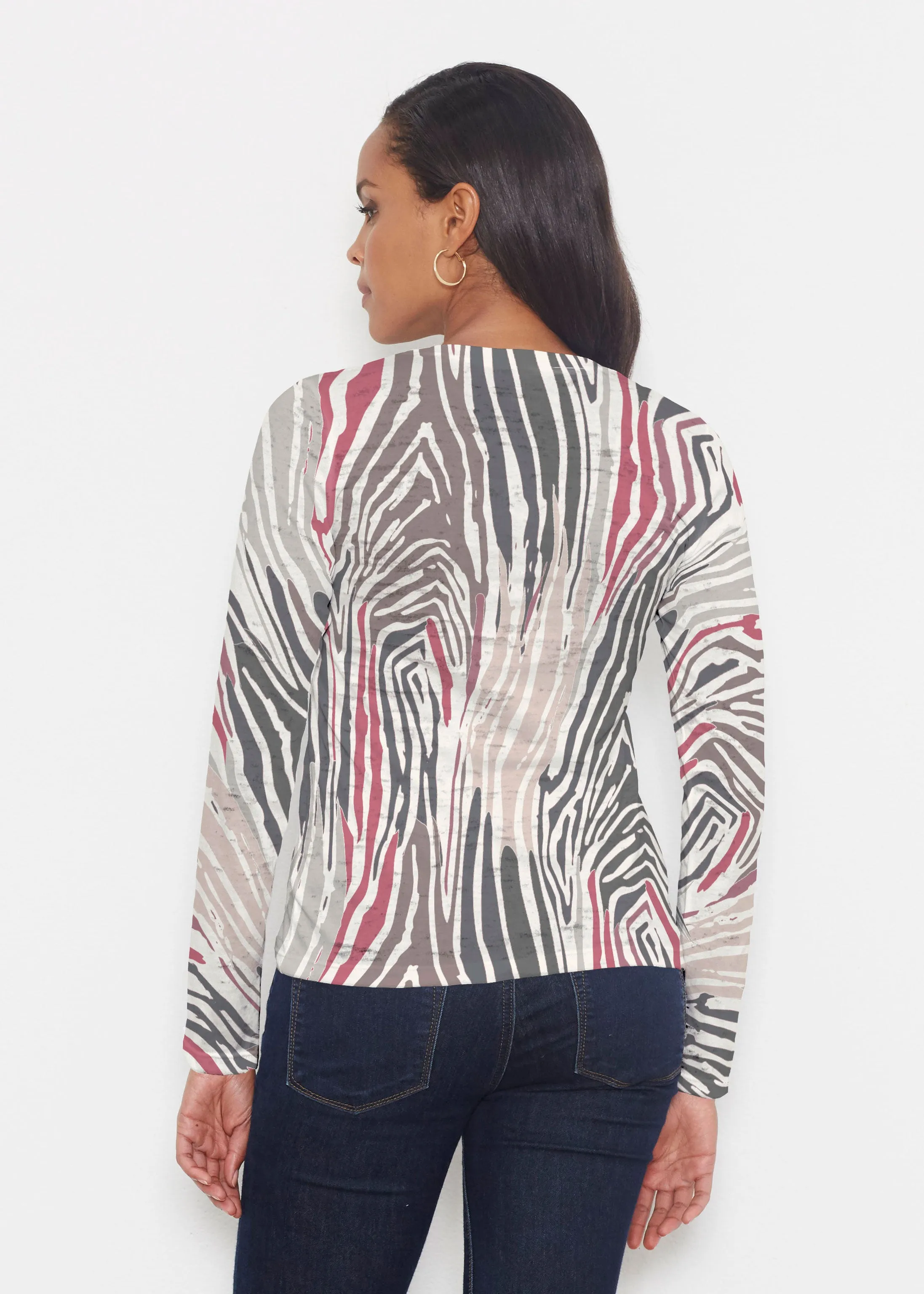 Fruity Stripes Neutral (14305) ~ Signature Long Sleeve Crew Shirt