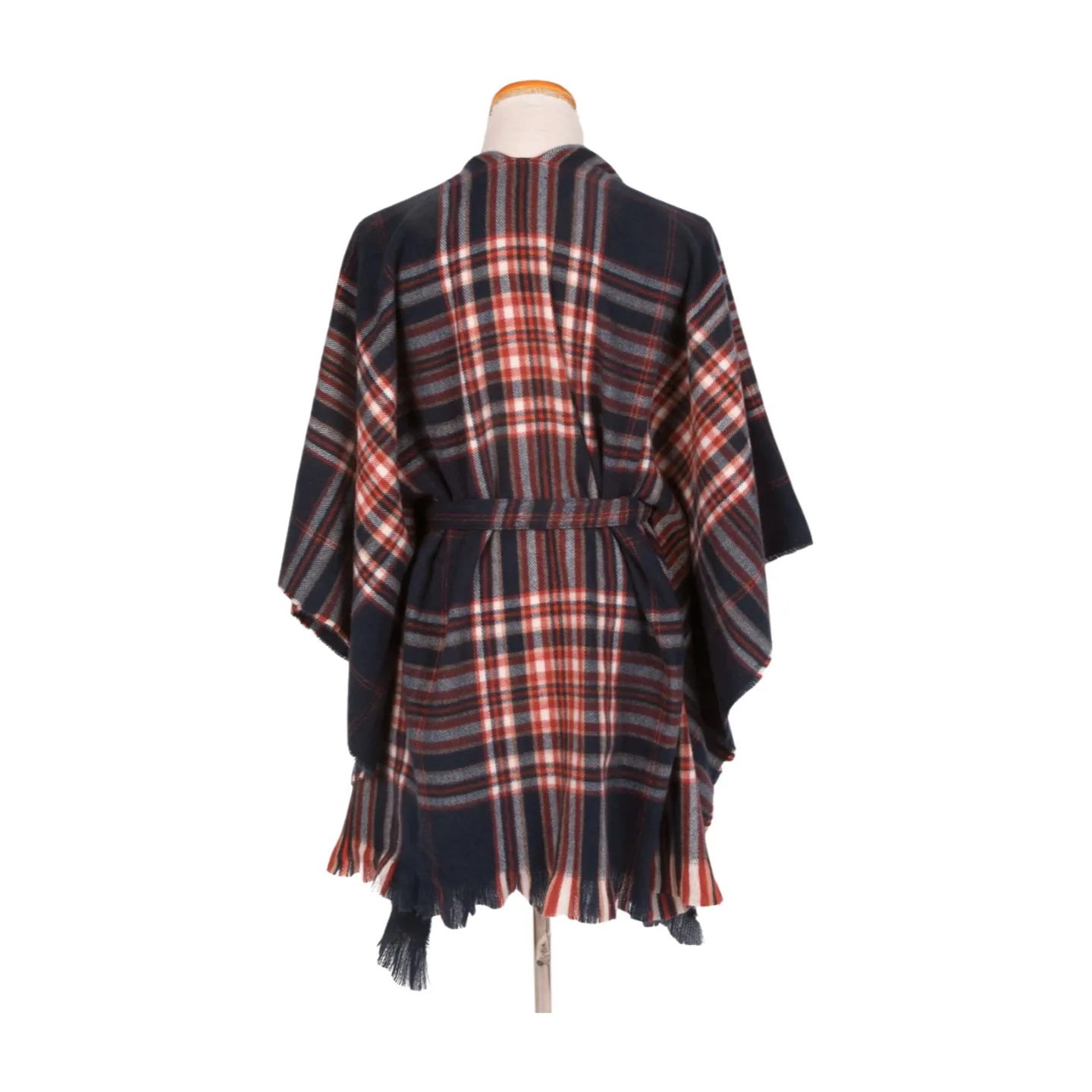 FSOR4275 - Belted Plaid Shawl