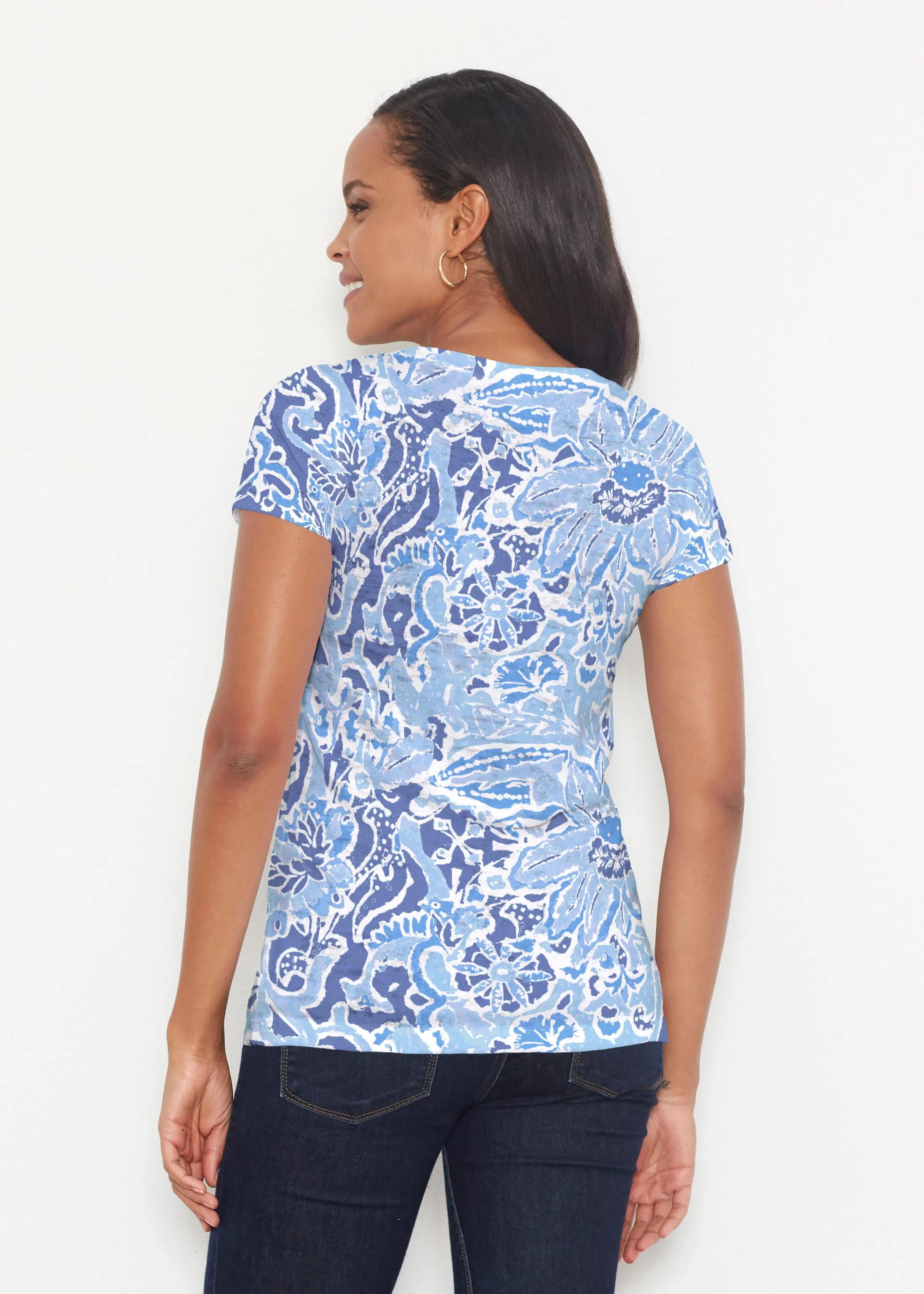 Fusion Blue (2895) ~ Short Sleeve Scoop Shirt