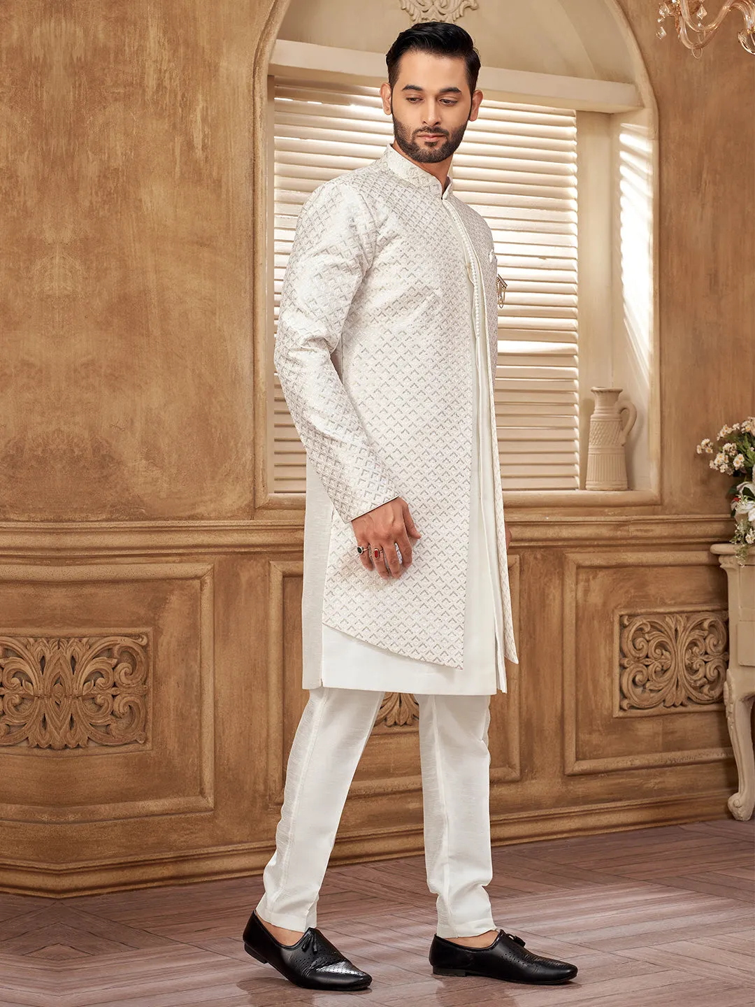 Fusion of Tradition and Contemporary Charm Indo-Western Set for Men