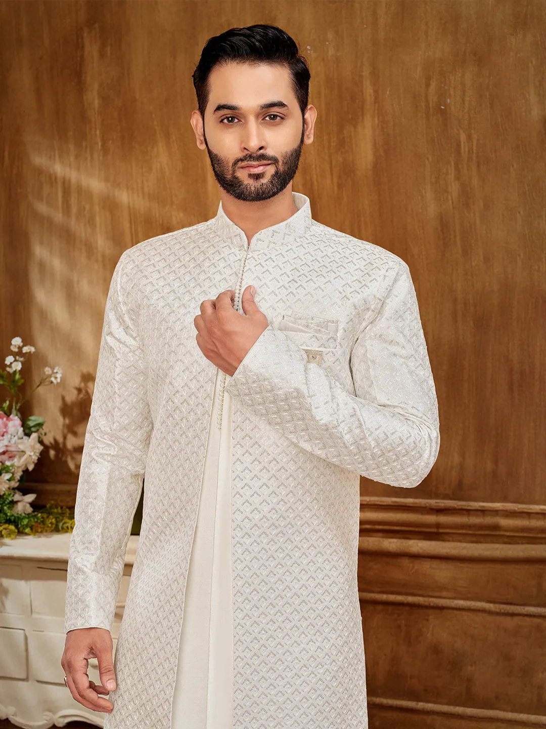 Fusion of Tradition and Contemporary Charm Indo-Western Set for Men