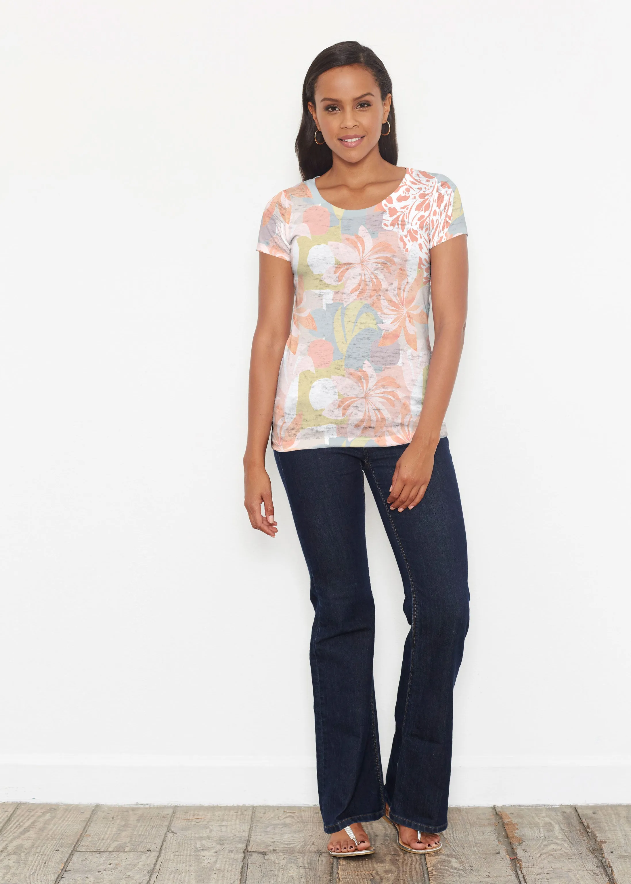 Garden Collage (8049) ~ Short Sleeve Scoop Shirt
