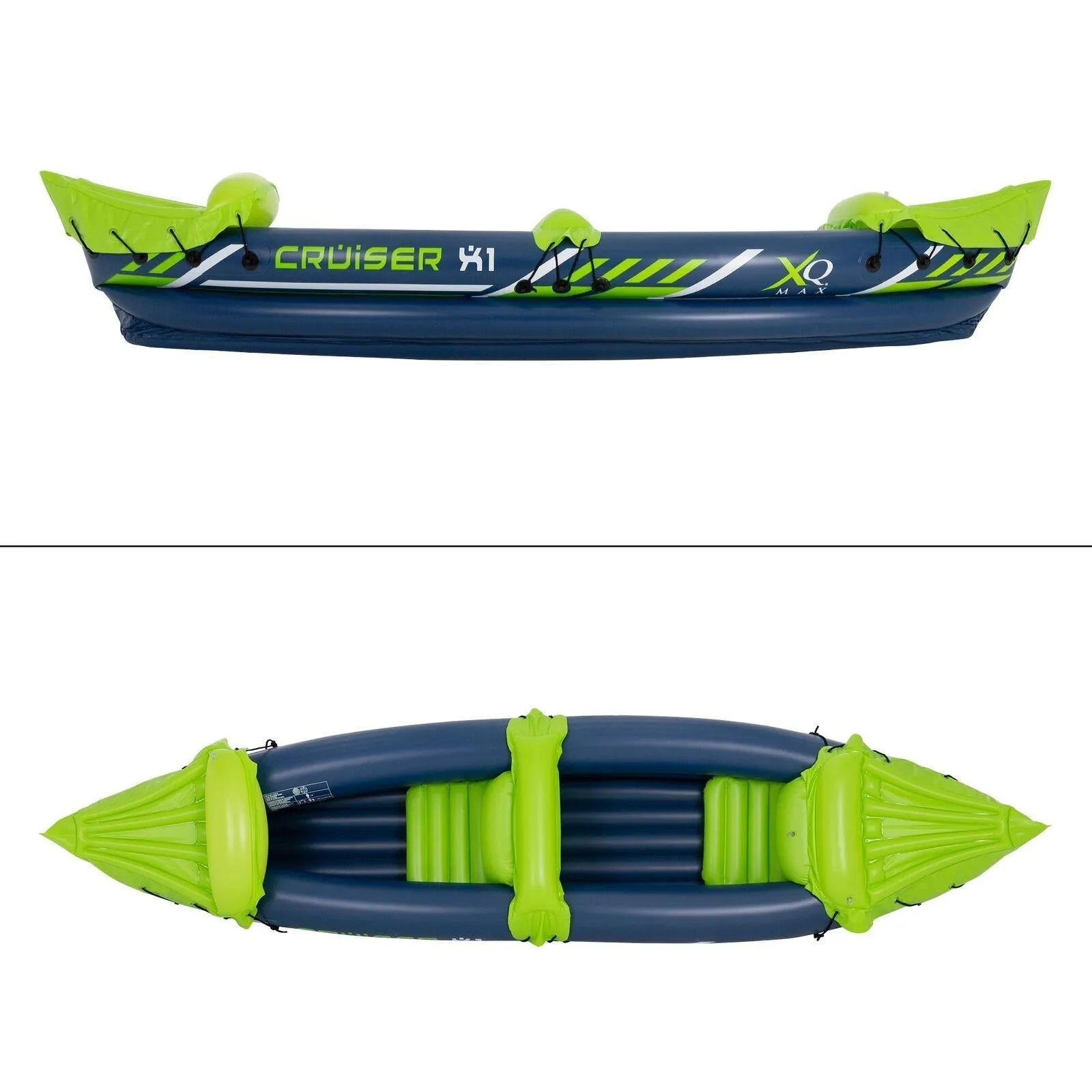 GEEZY 2 Man Person Inflatable Canoe Kayak Dinghy Boat with Double Paddle