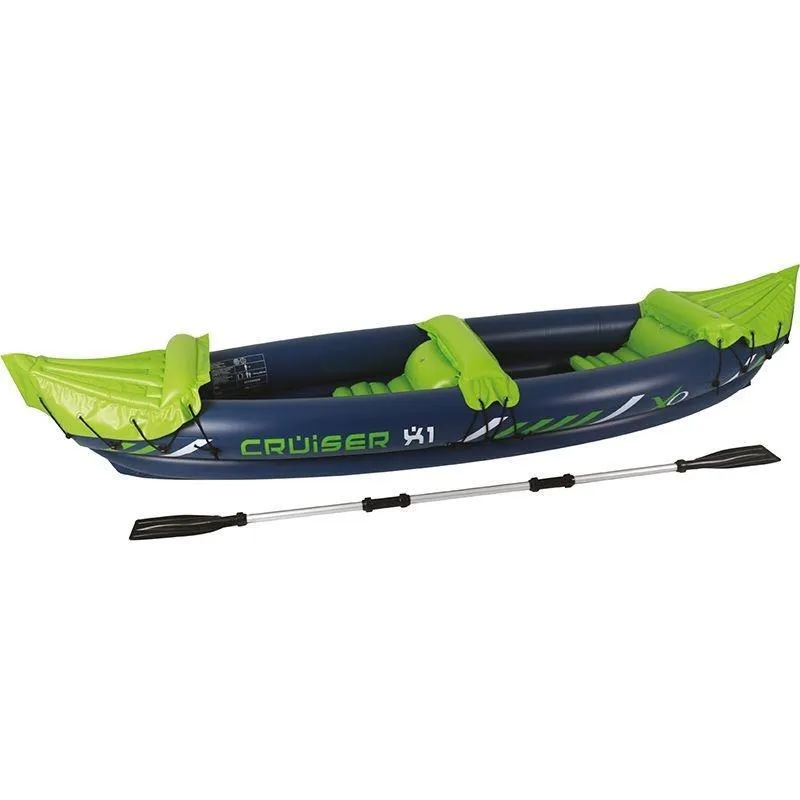 GEEZY 2 Man Person Inflatable Canoe Kayak Dinghy Boat with Double Paddle