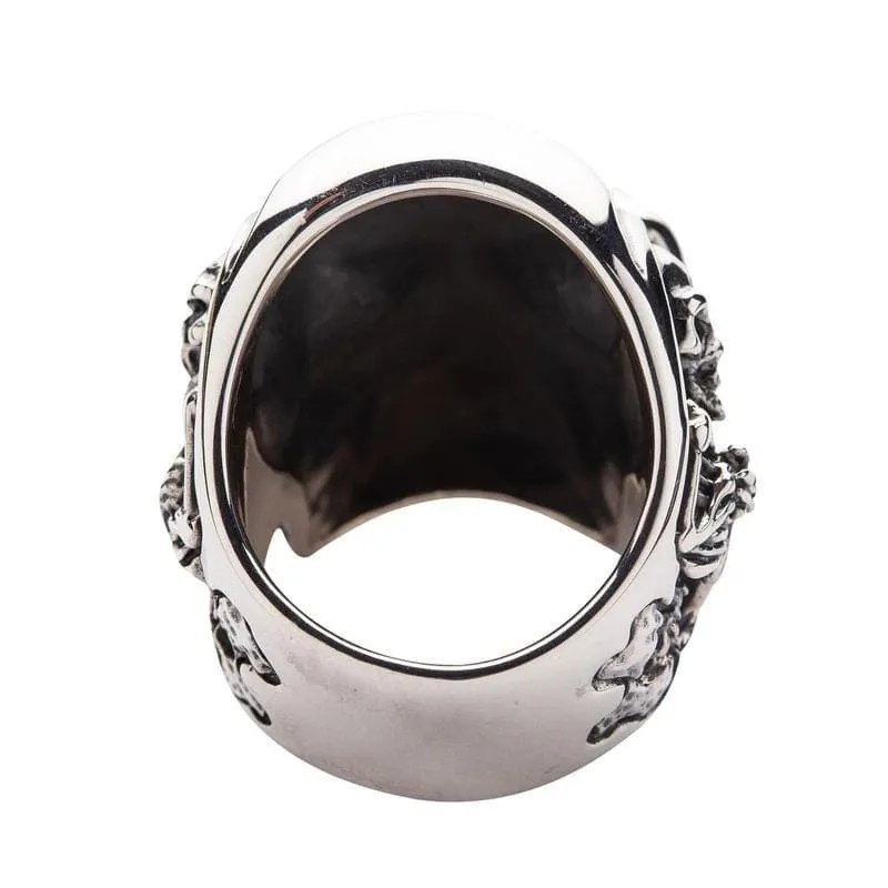 Gigantic Skull Sterling Silver Biker Ring