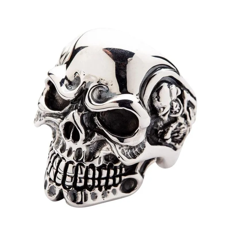 Gigantic Skull Sterling Silver Biker Ring