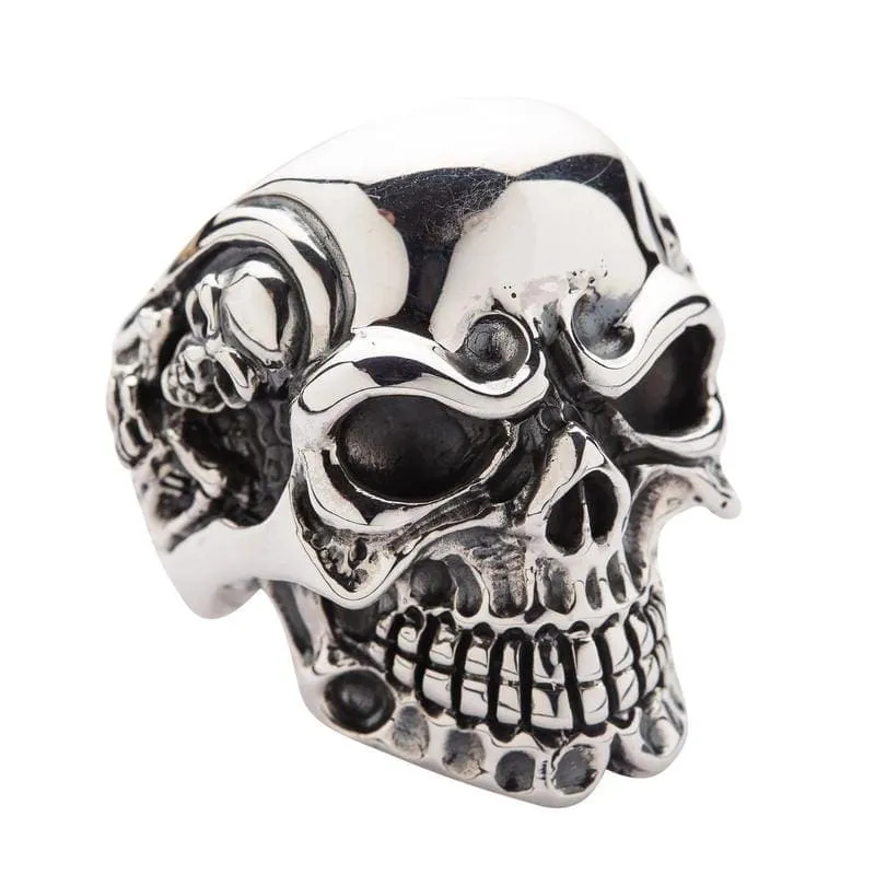 Gigantic Skull Sterling Silver Biker Ring