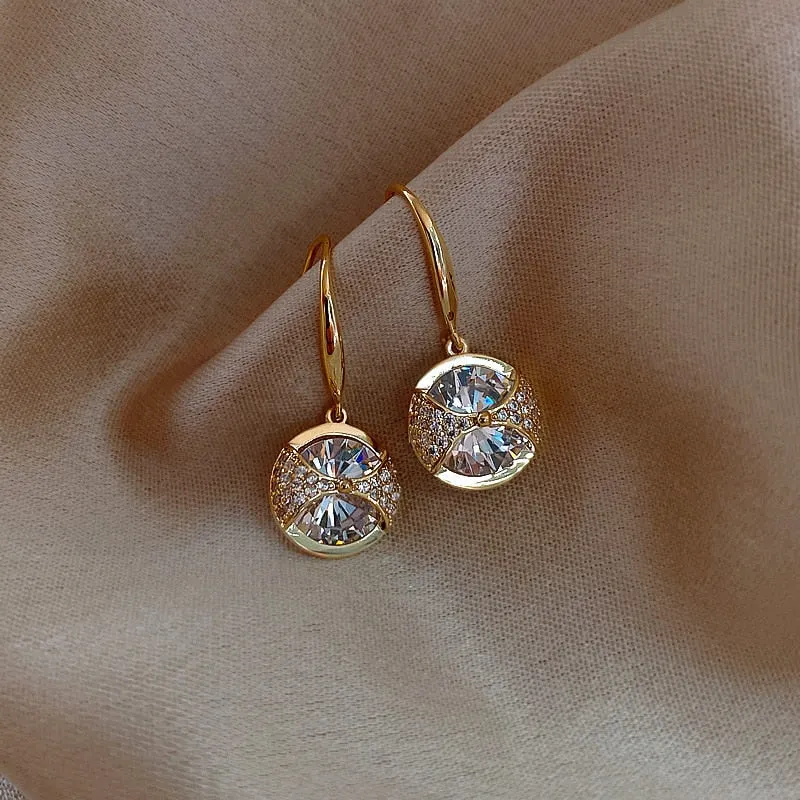 Golden and Pearl Earrings with Gold Plating