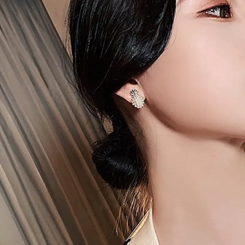 Golden and Pearl Earrings with Gold Plating
