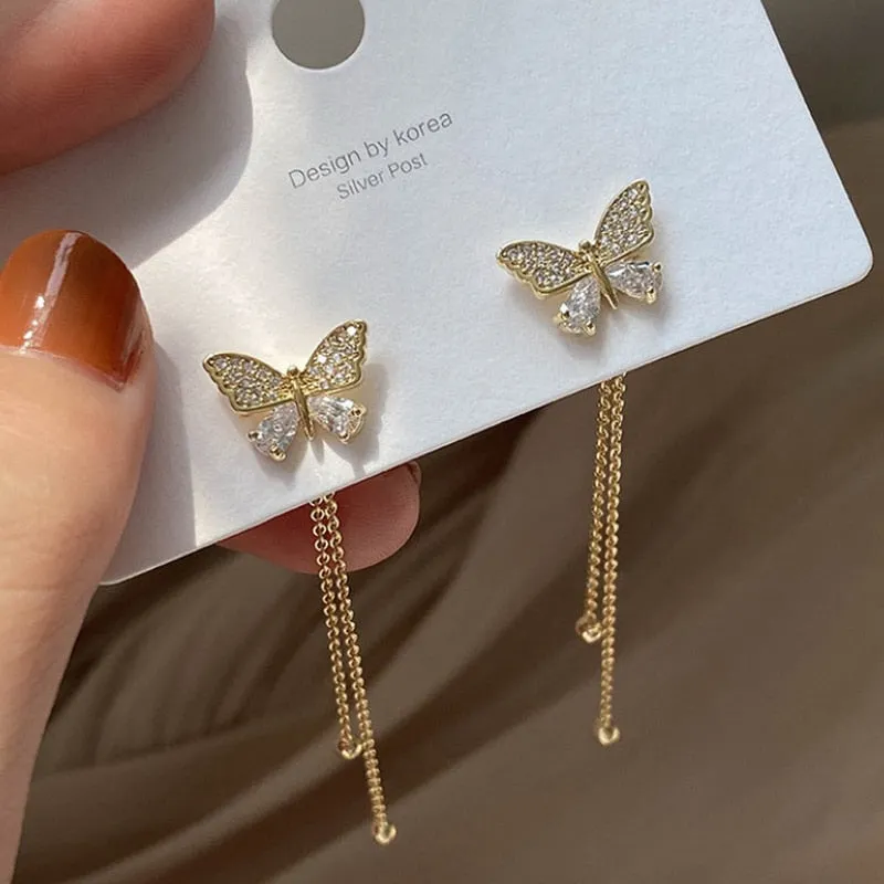 Golden and Pearl Earrings with Gold Plating