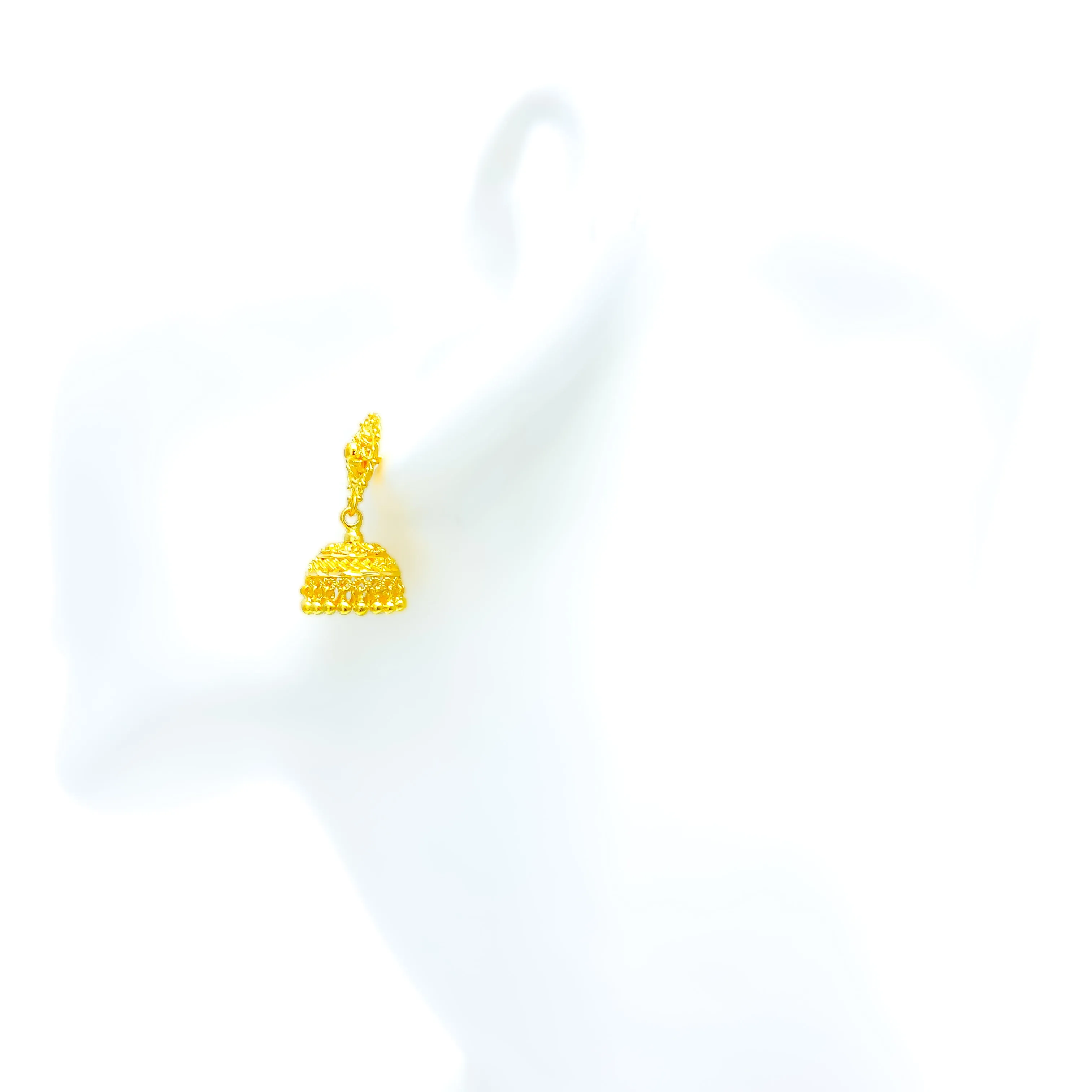 Graceful Blooming 22k Gold Jhumki Earrings