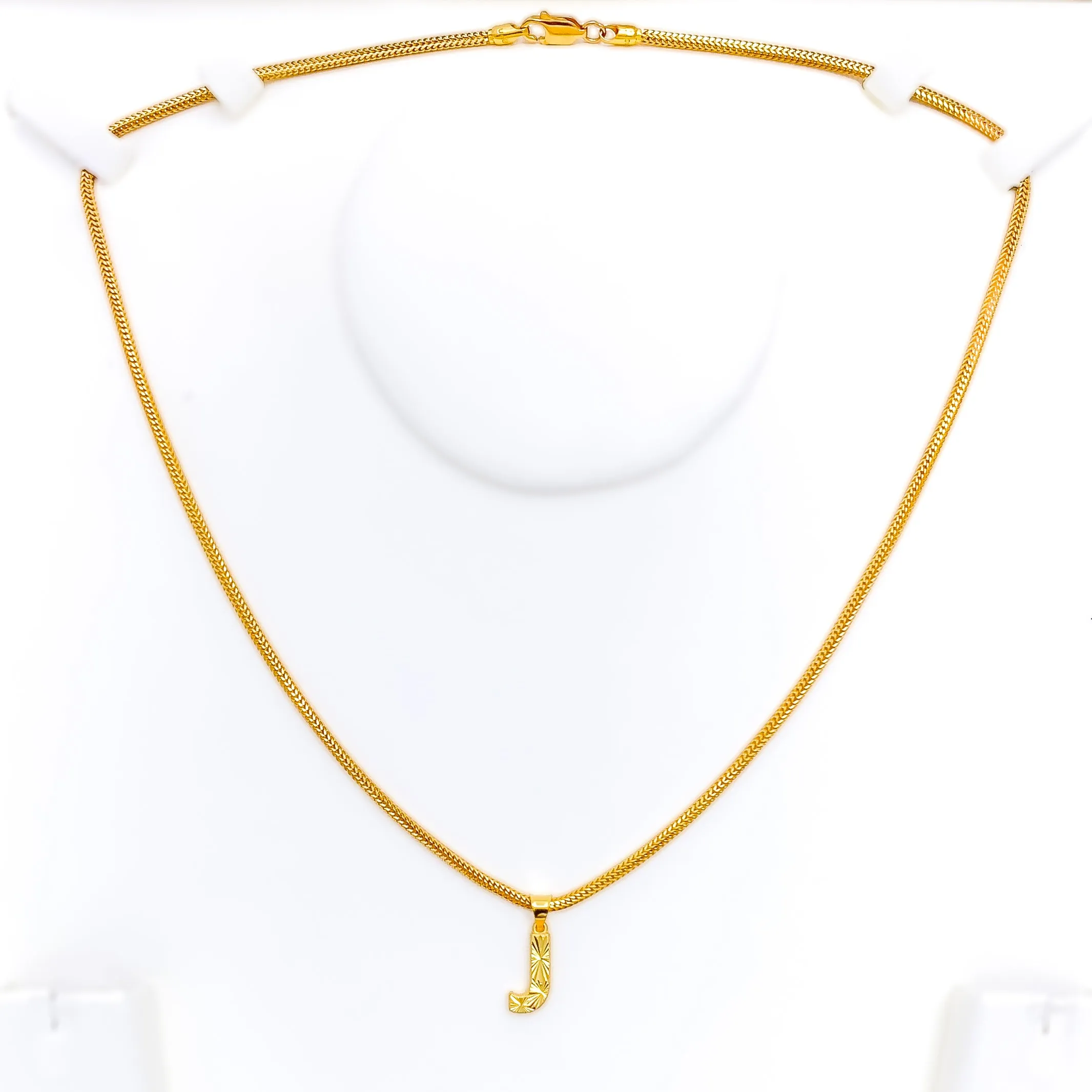 Graceful Elevated 22k Gold Letter Pendant