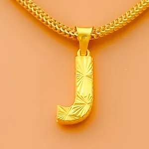 Graceful Elevated 22k Gold Letter Pendant