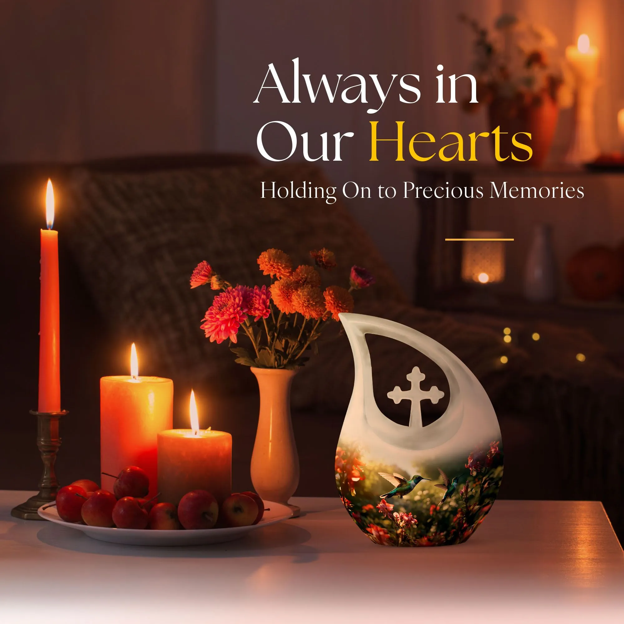 Graceful Glide: Humming Bird Themed Cremation Keepsake Urn