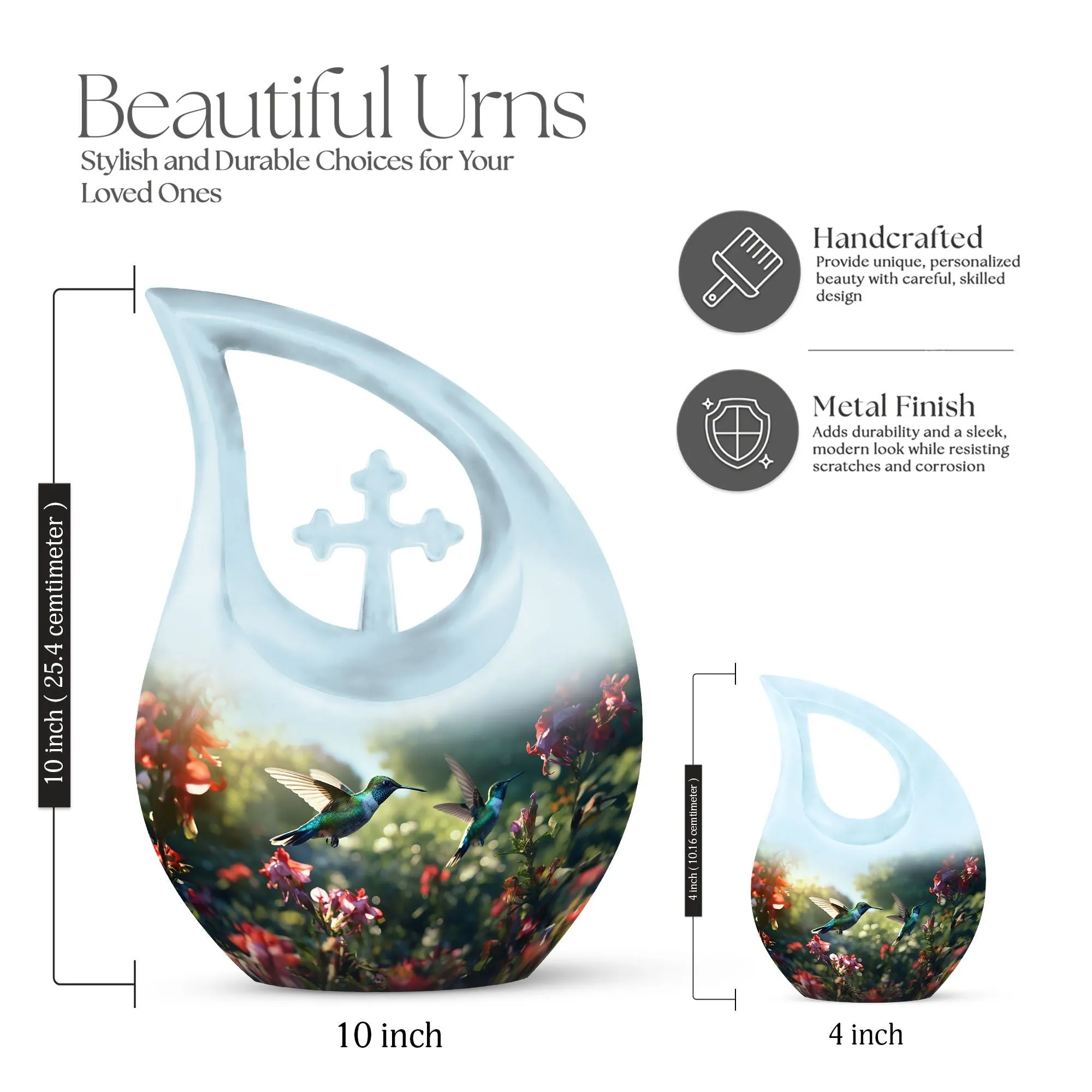 Graceful Glide: Humming Bird Themed Cremation Keepsake Urn