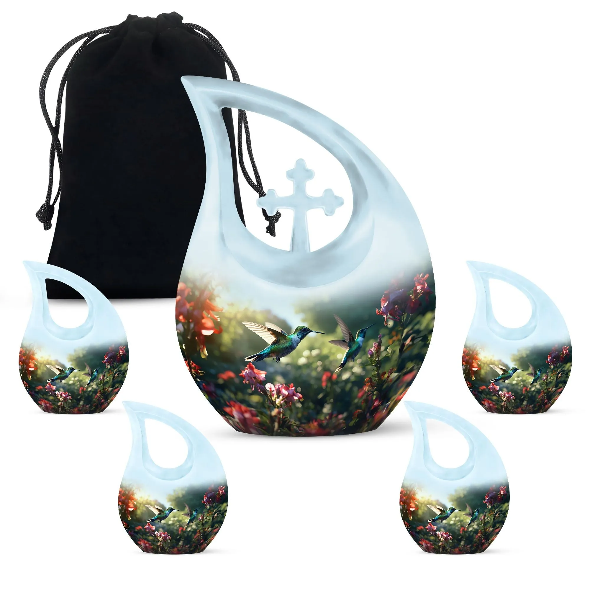 Graceful Glide: Humming Bird Themed Cremation Keepsake Urn