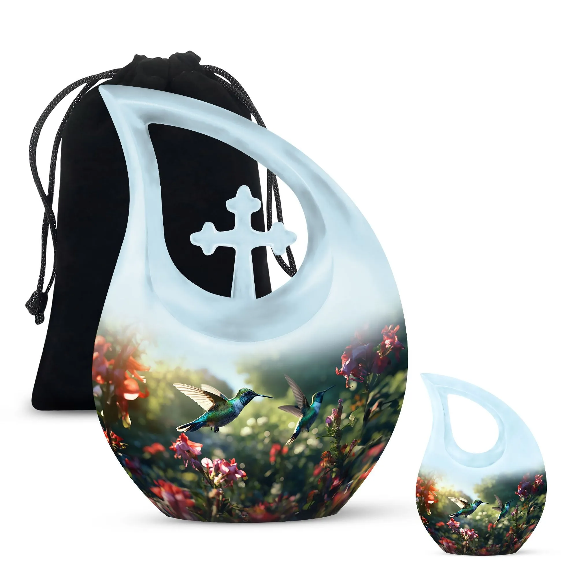 Graceful Glide: Humming Bird Themed Cremation Keepsake Urn