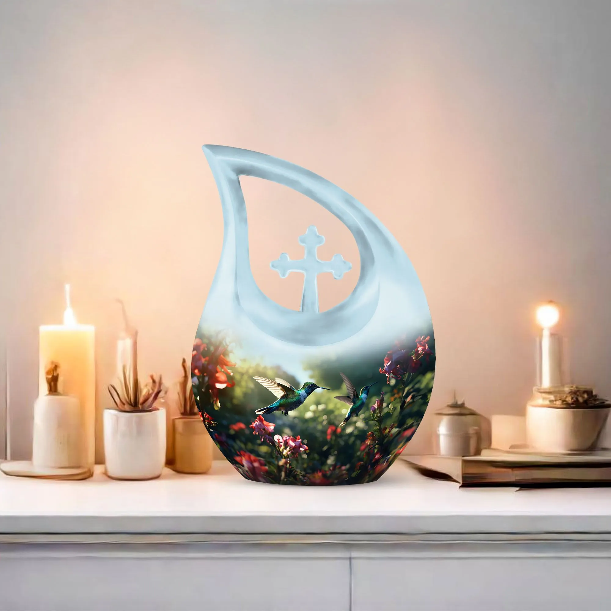 Graceful Glide: Humming Bird Themed Cremation Keepsake Urn