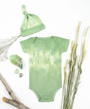 Green Earth Organic Tie Dye Baby Bodysuit   Hat