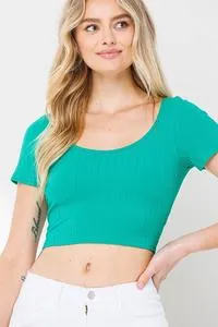 Green Rib Back Keyh Hole Top 3/22/24 8305