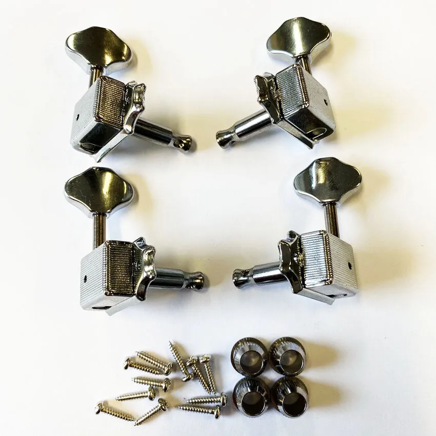 GT Vintage Covered Ukulele Tuning Machines in Nickel Finish (Set of 4)