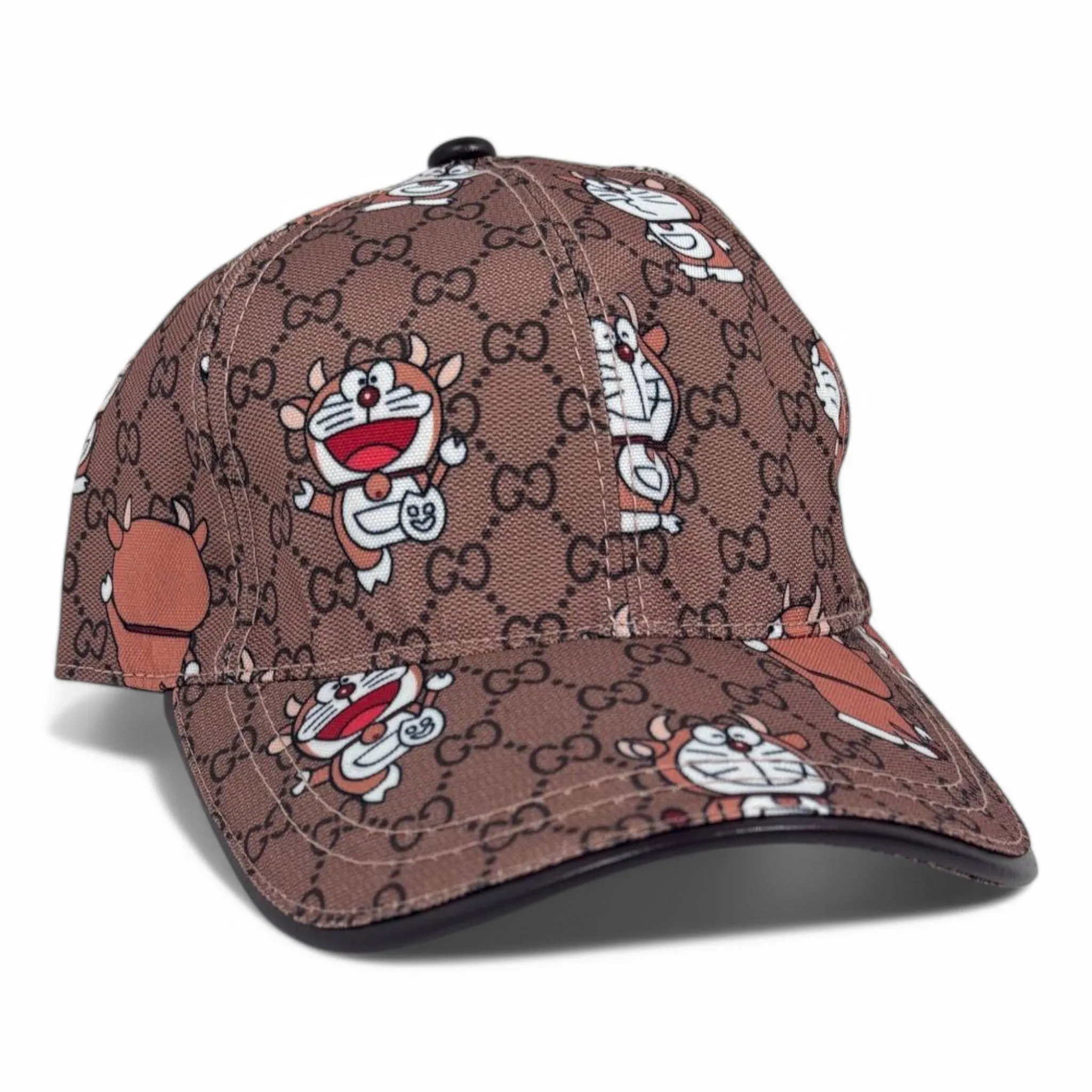 Gucci x Doraemon-Inspired Monogram Cap – White & Brown