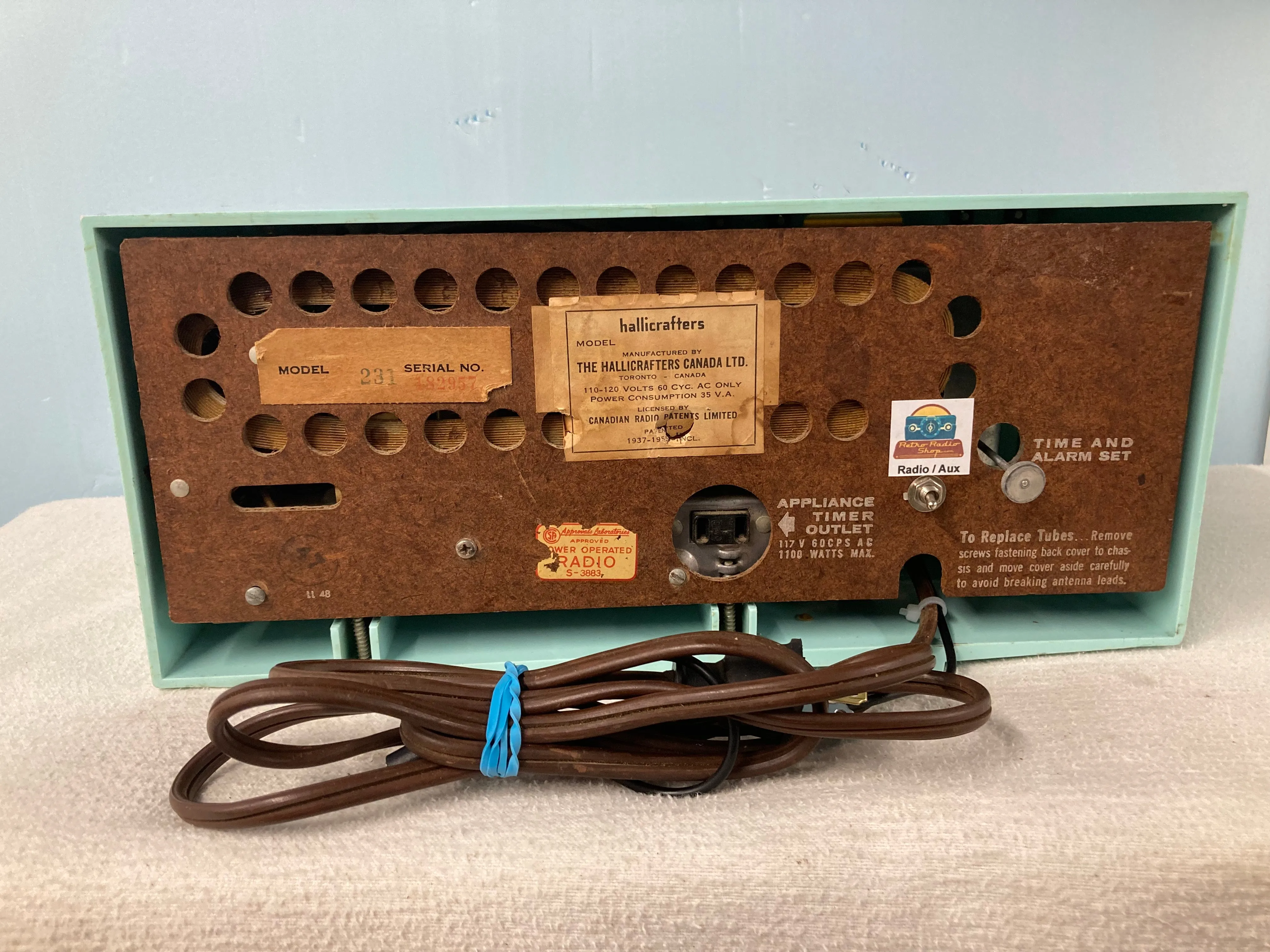 Hallicrafters Model 231 Tube Radio With Bluetooth & FM Options