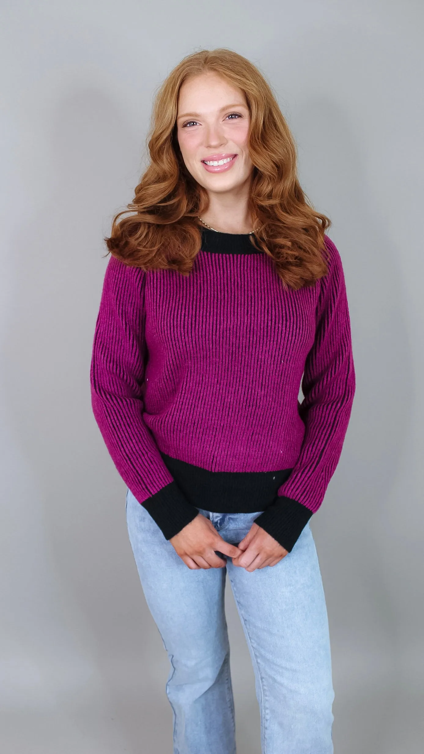 Harper Magenta Sweater