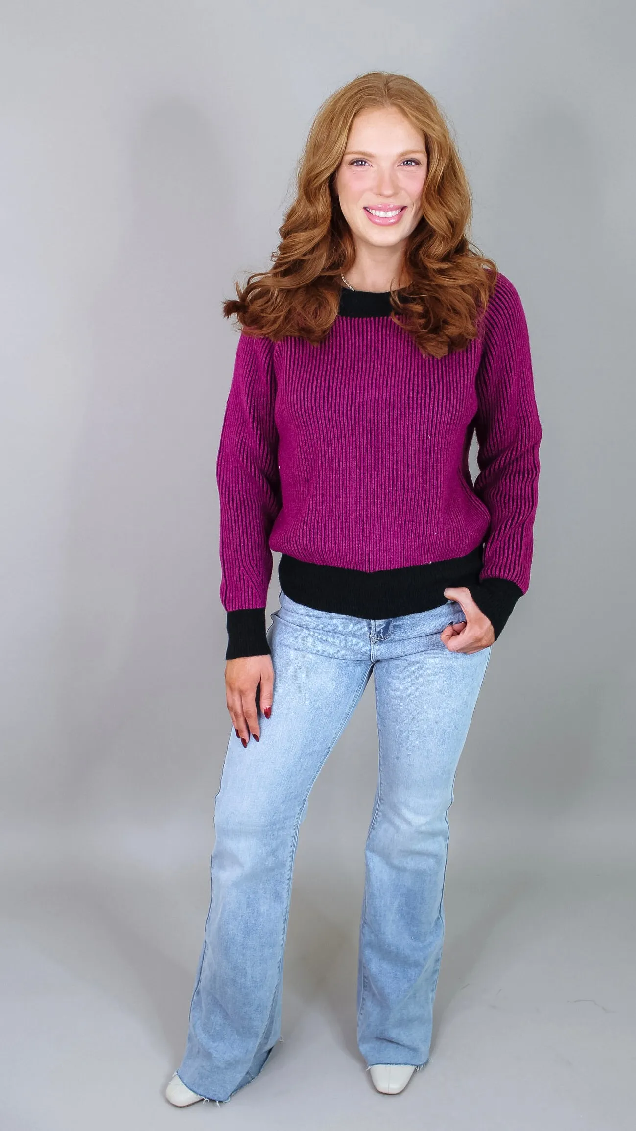 Harper Magenta Sweater