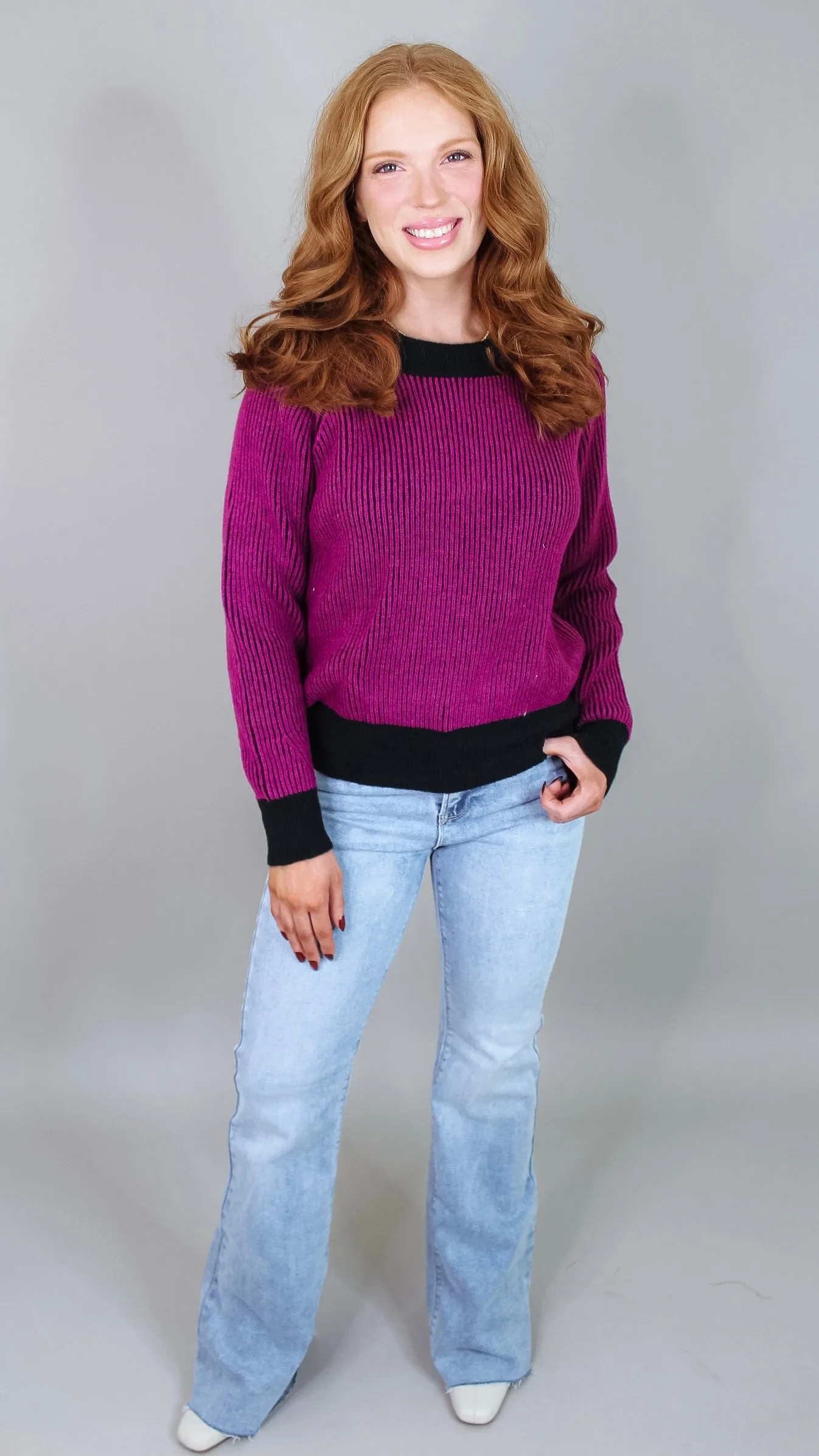 Harper Magenta Sweater