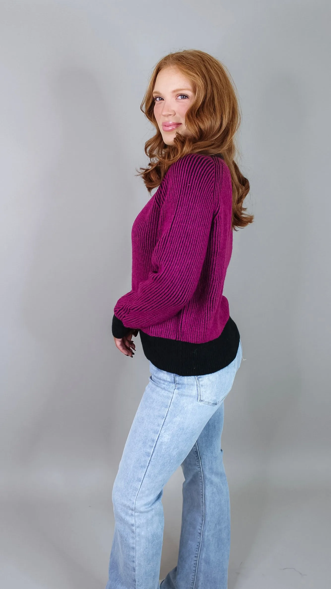 Harper Magenta Sweater