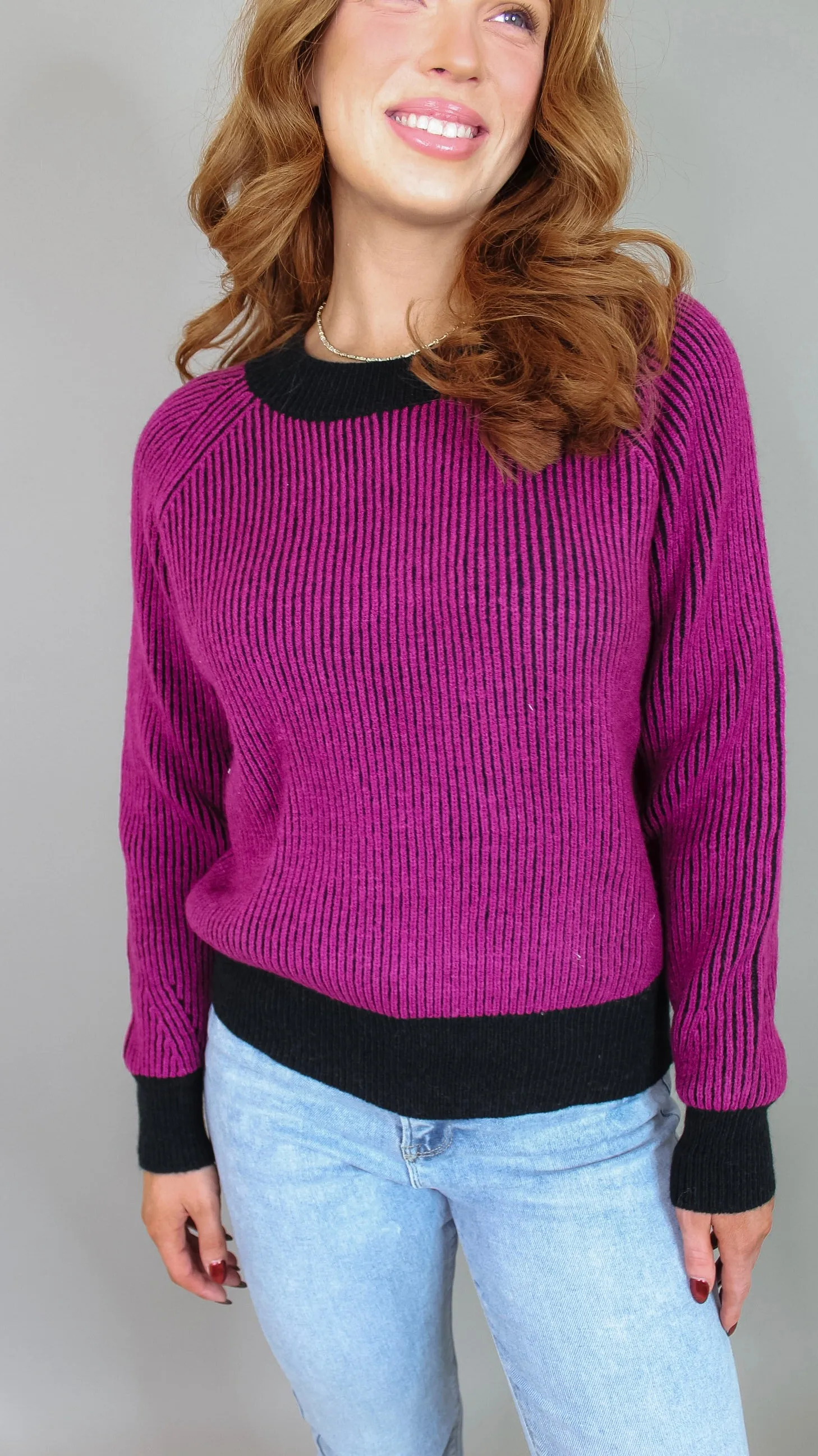 Harper Magenta Sweater