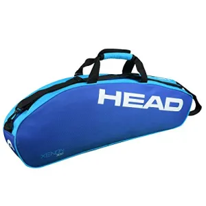 Head Xenon 300 Single Compartment 3 Racquet Badminton Kit Bag, Polyester (Size: 75X10X27 cm | Colour: Blue/Turquoise)