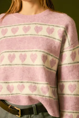 Heart Stripe Knit