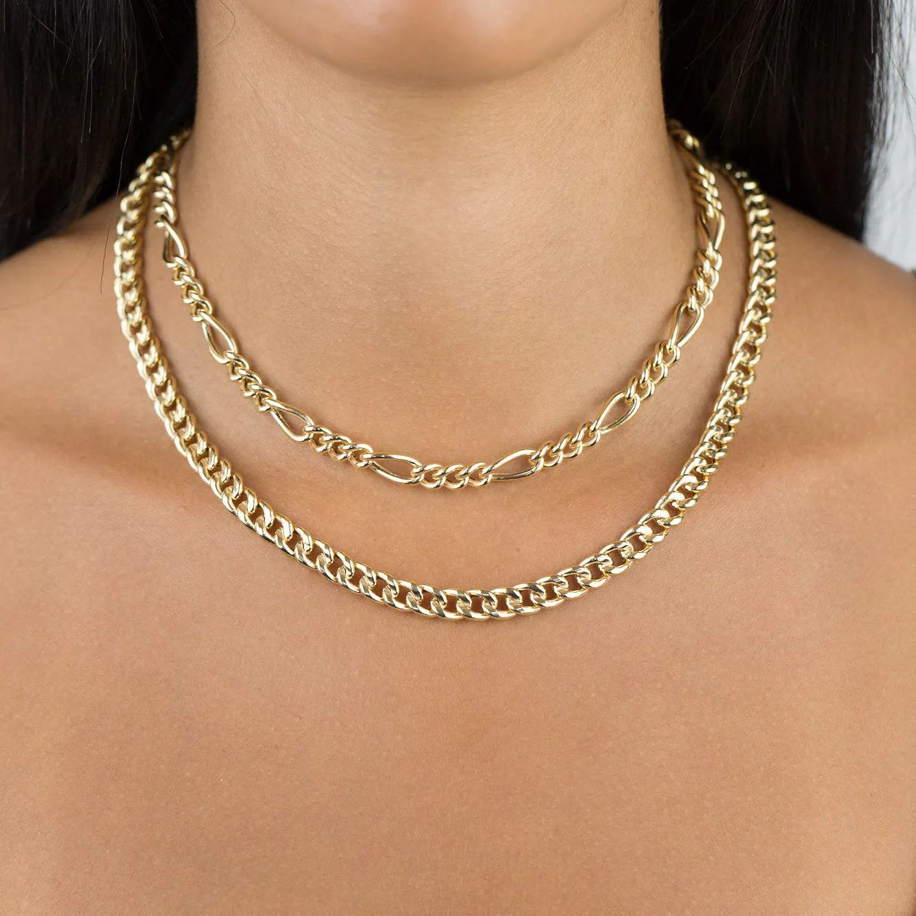 Hollow Figaro Necklace 14K