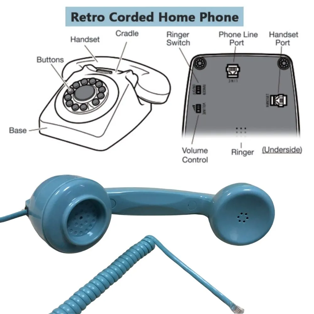 Homlly Retro Vintage Dial Phone