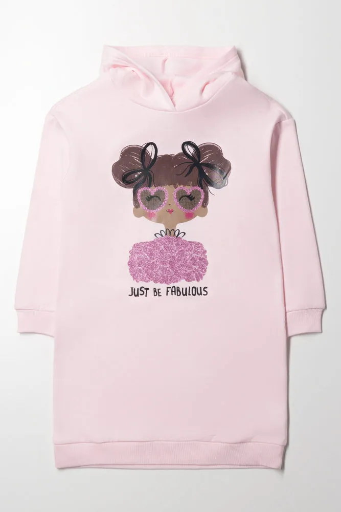 Hooded Dress Light Pink