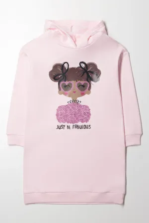 Hooded Dress Light Pink