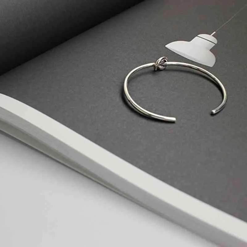 Hot Selling Women 925 Sterling Silver Bracelets Bangles Knot Design Girl Trendy Jewelry Accessories Gift