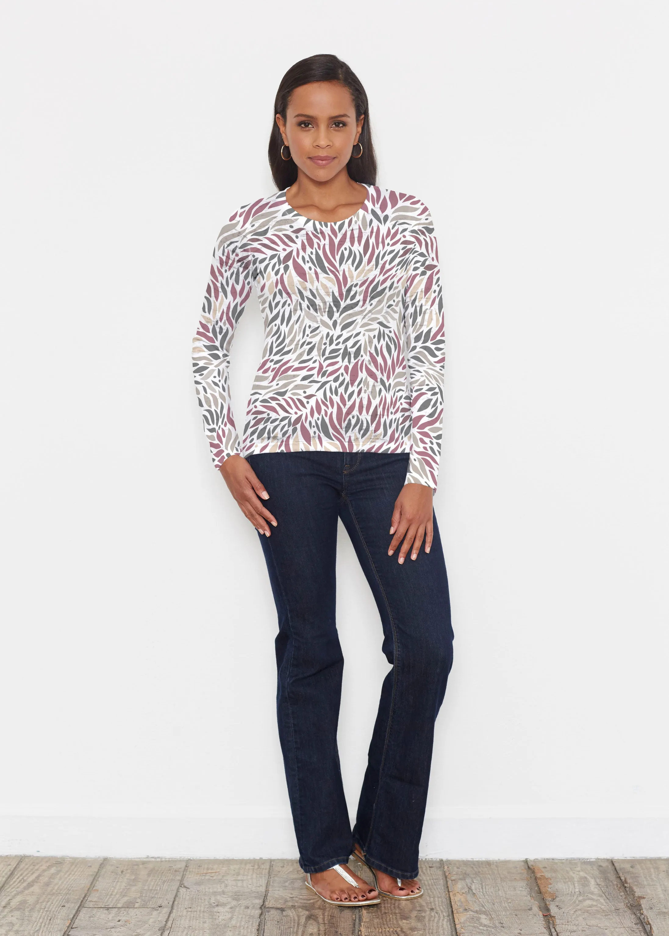 Hotsy Totsy Wine (8144) ~ Signature Long Sleeve Crew Shirt