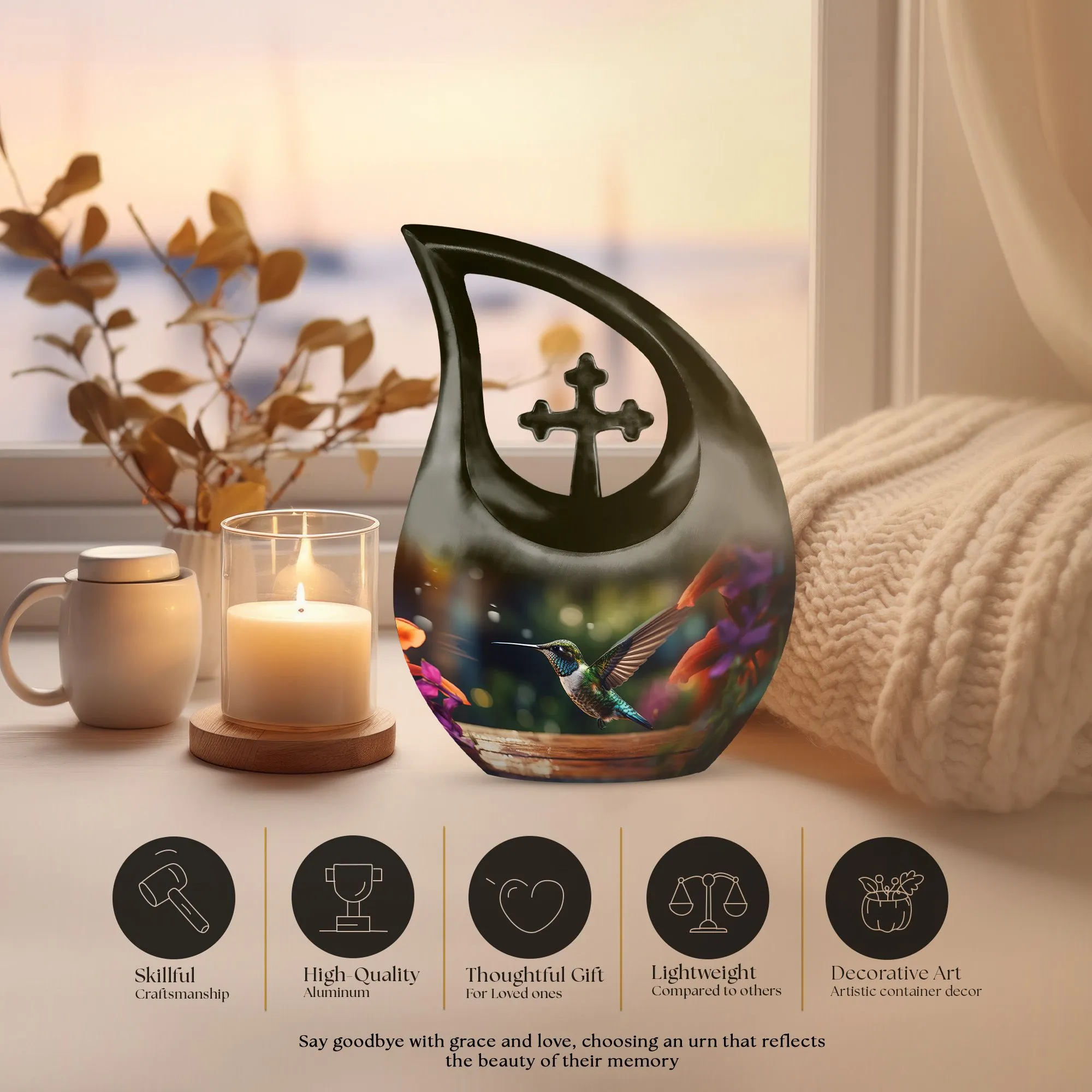 Hummingbird Urn :  Containers Cremation Urn For Human Ashes