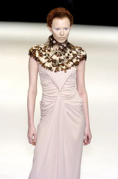 Important Fall 2004 Alexander McQueen 'Pantheon Ad Lecum' Runway Feather & Bead Collar