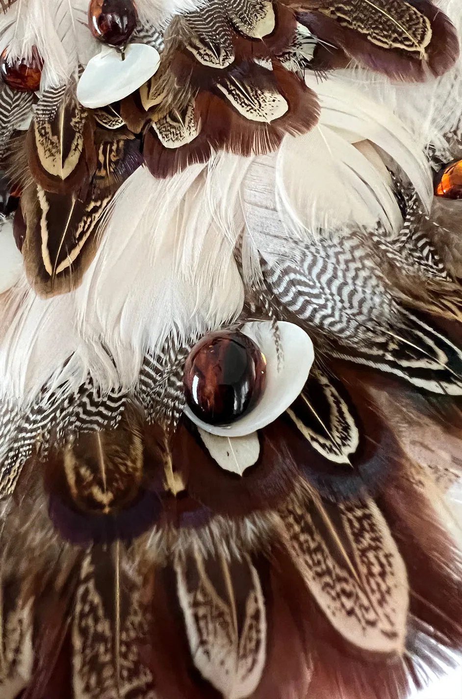 Important Fall 2004 Alexander McQueen 'Pantheon Ad Lecum' Runway Feather & Bead Collar