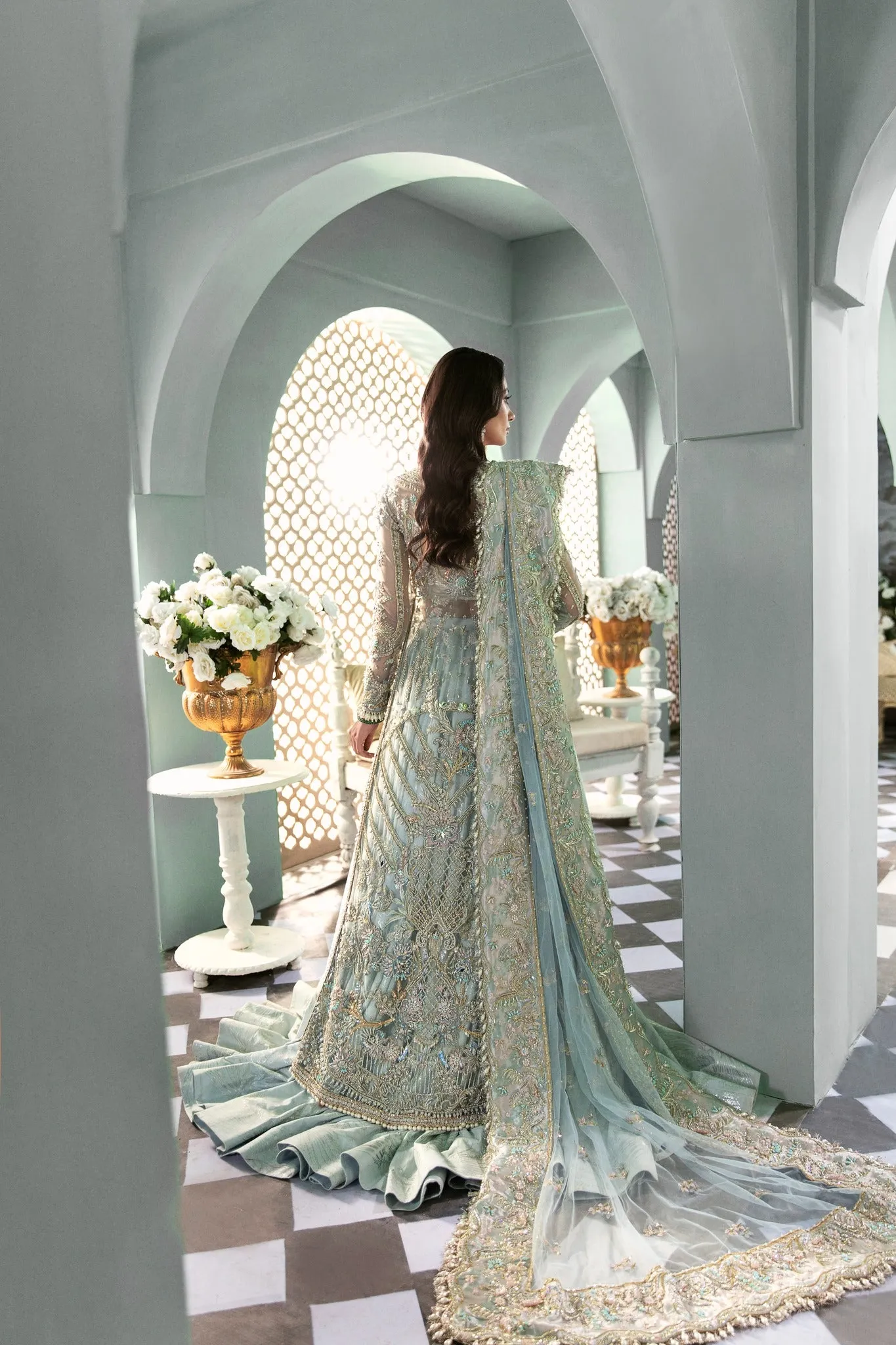 Indian Designer Stone Work Lehenga Bridal Dress #BN1169